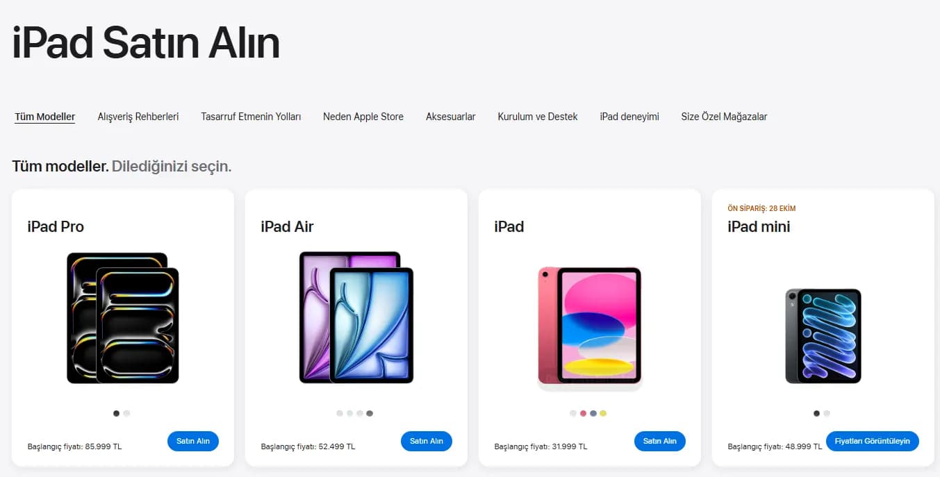Apple Türkiye’de iPad Fiyatlarını Yeniledi: En Yüksek Artış 13 İnç Pro’da