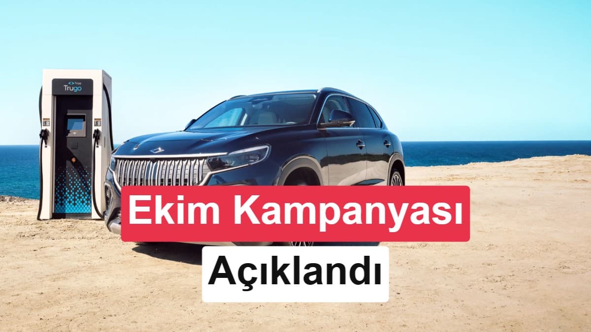 Togg'dan Ekim kampanyası: 1,7 milyon TL kredi ve sıfır faiz fırsatı