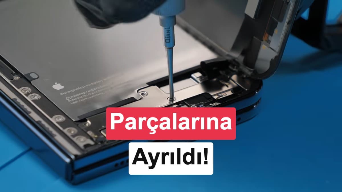 Katlanabilir iPhone parçalarına ayrıldı: İşte çift batarya tasarımı