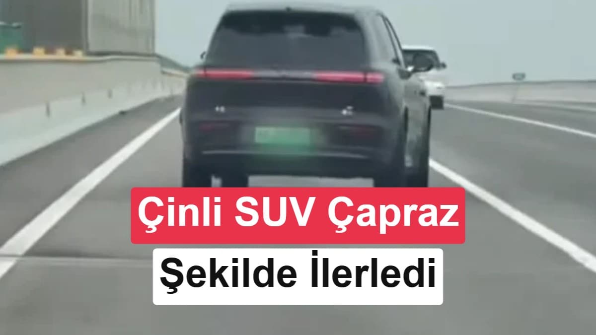 Otoyolda 100 km/s hızla çapraz giden Çinli SUV gündem oldu: İşte görüntüler
