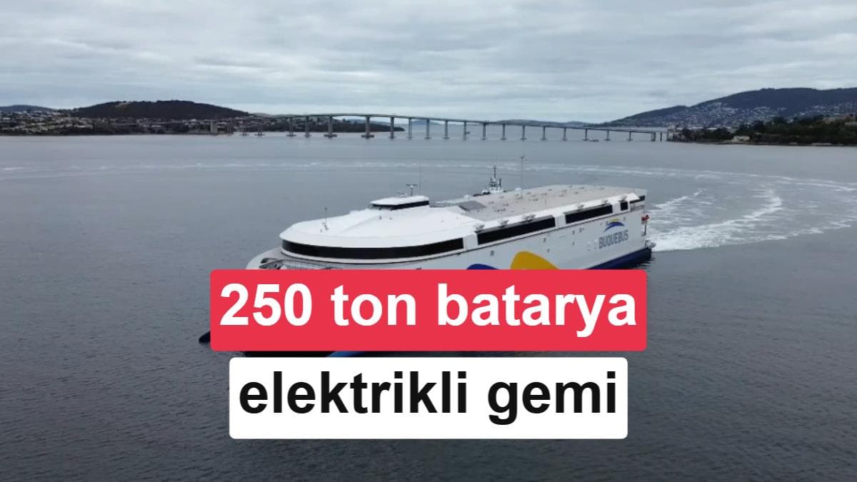 Dünyanın en büyük elektrikli gemisi sefere başladı: 250 ton bataryaya sahip