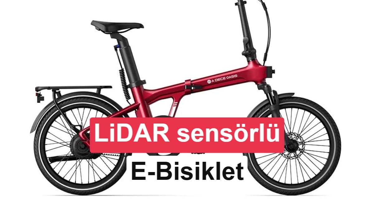 Bu elektrikli katlanır bisiklet LiDAR sensörüyle çevresini tarayabiliyor